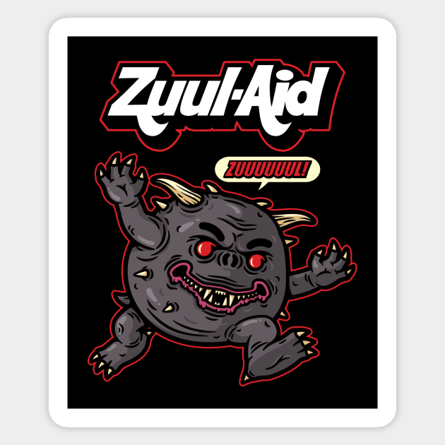 Zuul-Aid Sticker by mikehandyart